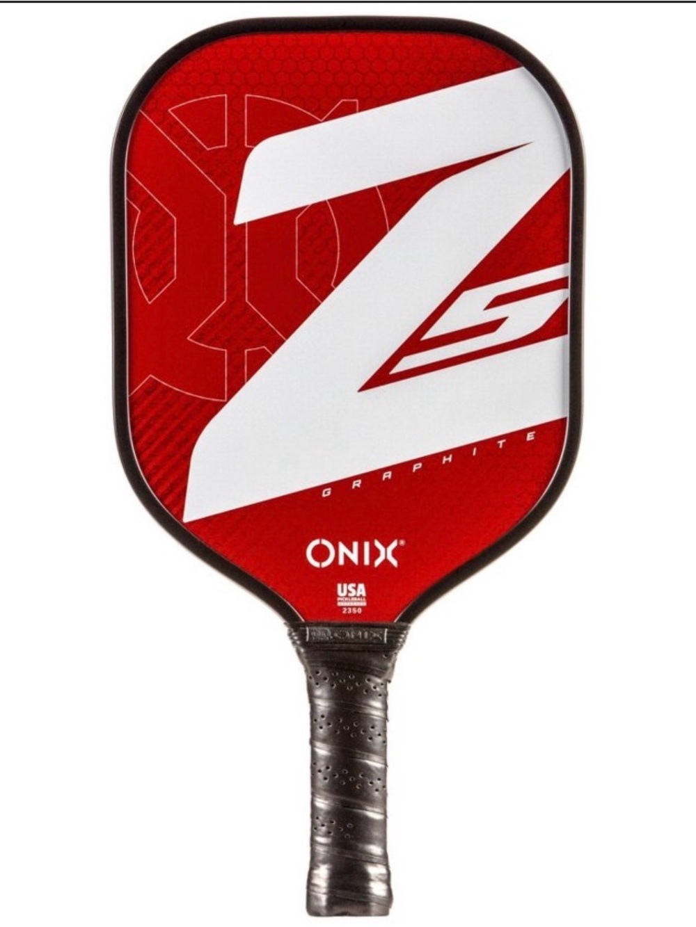 Onix 15.5" Z5 Wide Body Pickleball Paddle - Red: Graphite, 8.2 oz, 4" Grip